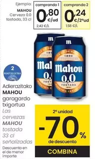 Mahou - Cerveza 0.0 Tostada