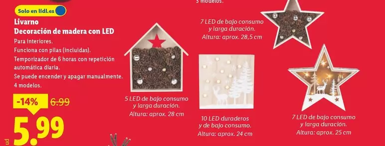 Livarno Home - Decoración De Madera Con LED