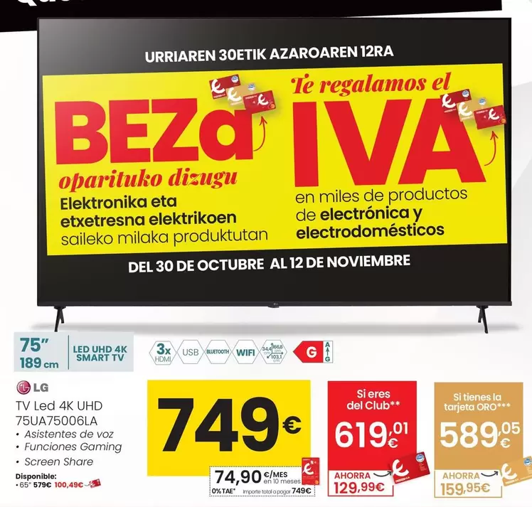 LG - Tv Led 4K Uhd 75ua75006la