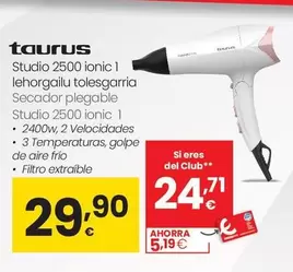 Taurus - Secador Plegable Studio 2500 Ionic 1