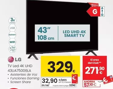 LG - Tv Led 4K Uhd 43ua75006la