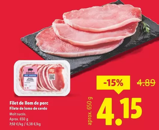 Filete De Lomo De Cerdo