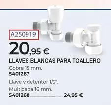 Llaves Blancas Para Toallero