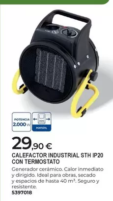 Ideal - Calefactor Industrial Sth Ip20 Con Termostato