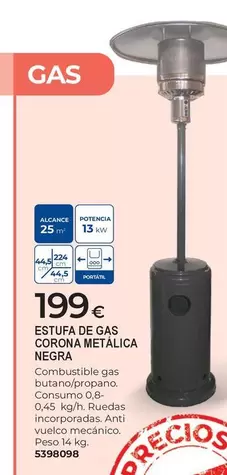 Pata Negra - Estufa De Gas Corona Metalica