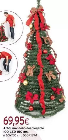 Arbol Navideño Desplegable 100 Led