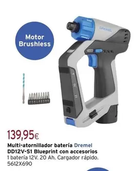 Dewalt - Multi-atornillador Batería Dremel Dd12v-sl Bueprint Con Accesorios