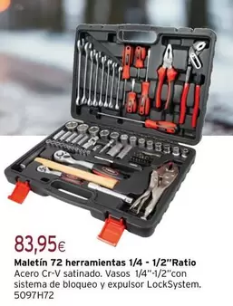 Ratio - Maletín 72 Herramientas 1/4- 1/2"ratio