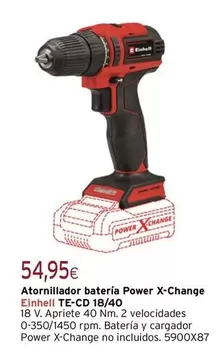 Einhell - Atornillador Batería Power X-Change