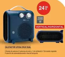 Ufesa - Calefactor Crux Dual