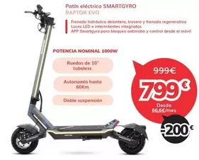 Smartgyro - Patin Eléctrico Raptor Evo