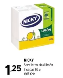 Nicky - Servilletas Maxi Limón