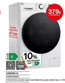 LG - Lavadora F2wr5s08agw