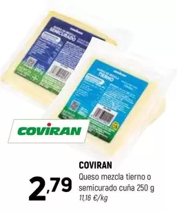 coviran - Queso Mezcla Tierno O Semicurado Cuna