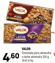 Valor - Chocolate Puro Almendra O Leche Almendra
