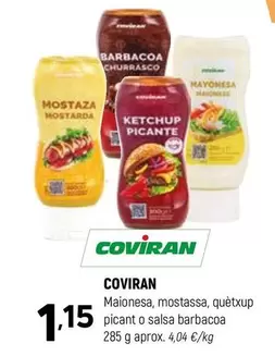 coviran - Maionesa, Mostassa, Quètxup Picant O Salsa Barbacoa