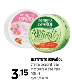 Instituto Español - Crema Corporal Rosa Mosqueta O Aloe Vera