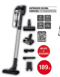 Samsung - Aspirador Escoba Vs15a60agr5/wa