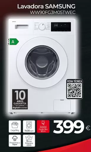 Samsung - Lavadora Ww90fg3m05twec