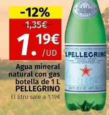 San Pellegrino - Agua Mineral Natural Con Gas Botella De 1 L