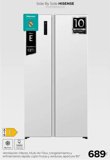 Hisense - Side By Side Rs3p538newe