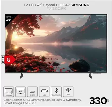 Samsung - Tv Led 43" Crystal Uhd 4k