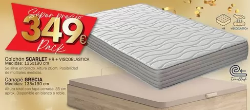 Colchon Scarlet Hr + Viscoelastica