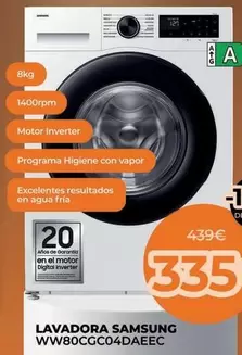 Samsung - Lavadora Ww80cgc04daeec