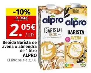 Alpro - Bebida Barista De Avena O Almendra