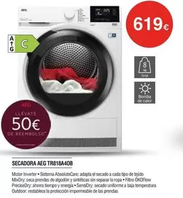 AEG - Secadora TR818A40B