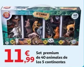 One - Set Premium De 40 Animales De Los 5 Continentes