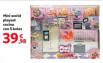 Mini World Playset Cocina Con 5 Bolas