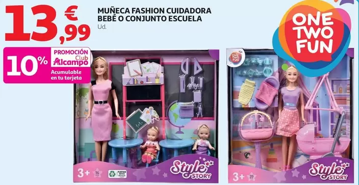 alcampo - Muñeca Fashion Cudadora Bebe O Conjunto