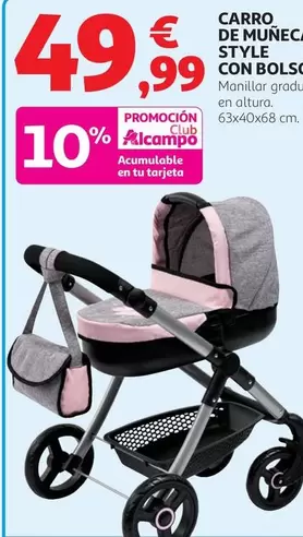 alcampo - Carro De Muñeca Style Con Bolso