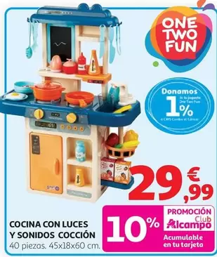 One Two Fun - Cocina Con Luces Y Sonidos Cocción