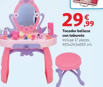 Tocador Belleza Con Taburete