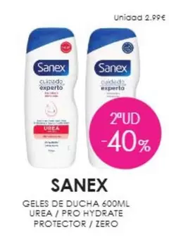 Sanex - Geles De Ducha 600ml Urea / Pro Hydrate Protector / Zero
