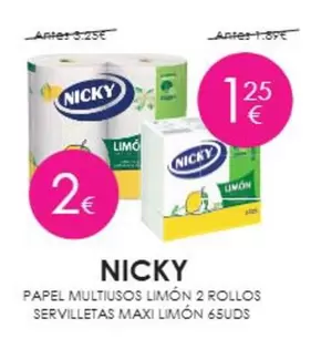 Nicky - Papel Multiusos Limón 2 Rollos