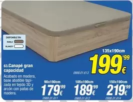 Blanco - Canapé Gran Capacidad