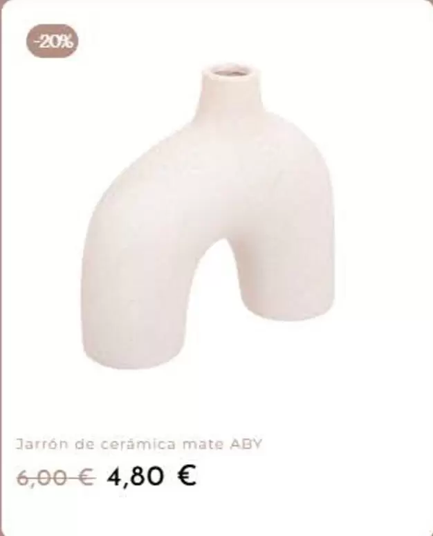 Jarrón De Cerámica Mate Aby