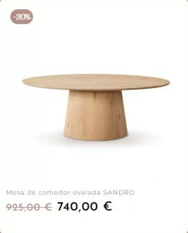 Mesa De Comedor Ovalada Sandro