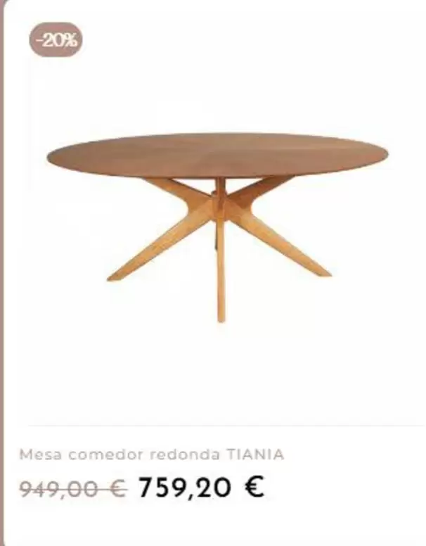 Mesa Comedor Redonda Tiania