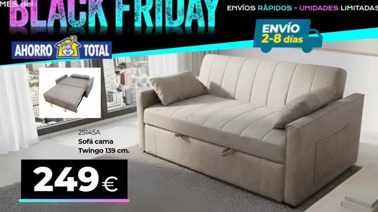 Total - Sofa Cama Twingo 139 Cm