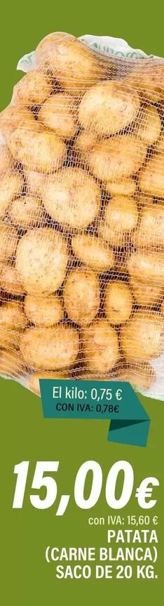 Patata Saco De 20 Kg