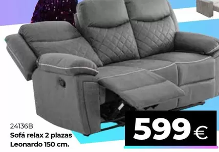 Relax - Sofá  2 Plazas Leonardo 150 Cm.