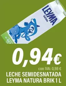 Leyma - Leche Semidesnatada Natura Brik 1