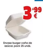 Envase Burger Caña De Azúcar