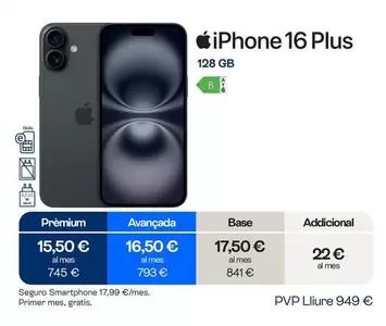 Apple - Iphone 16 Plus