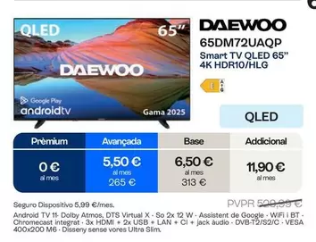 Daewoo - Smart Tv Qled 65" 4k Hdr10/hlg