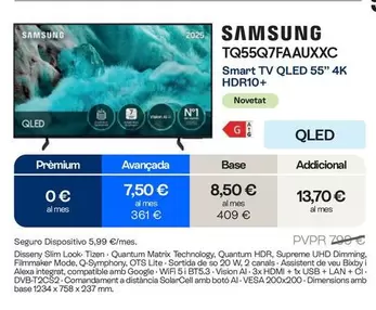 Samsung - Tq55q7faauxxc Smart Tv Qled 55" 4k Hdr10+